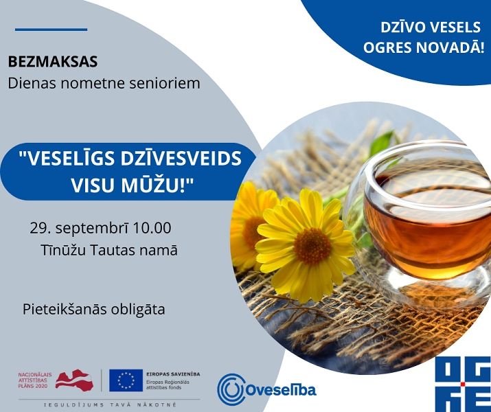 Dienas nometne senioriem “Veselīgs dzīvesveids visu mūžu”