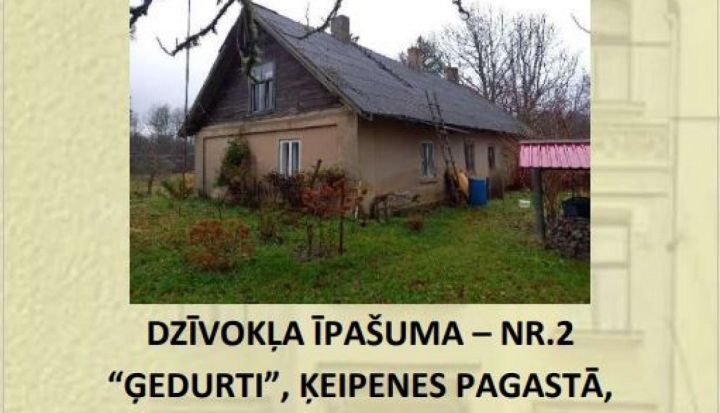 Elektroniskā izsole pašvaldībai piederošajam īpašumam "Ģedurti-2" Ķeipenes pagastā