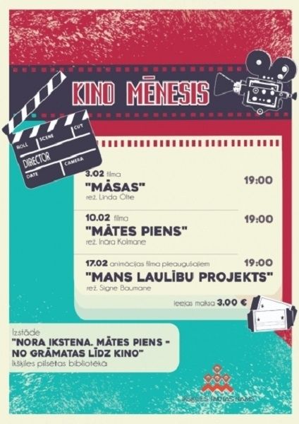 Februāra mēnesis Ikšķiles tautas namā paies kino zīmē