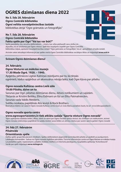 Februārī svinam Ogres dzimšanas dienu