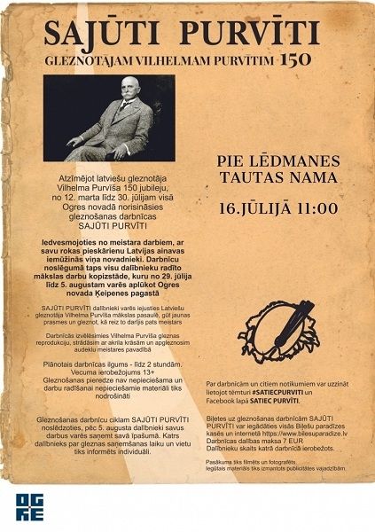 Gleznošanas darbnīca "Sajūti Purvīti" Lēdmanē