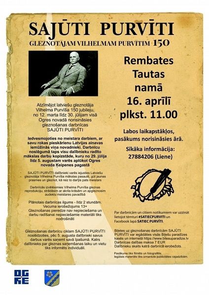 Gleznošanas meistardarbnīca "Sajūti Purvīti" Rembatē