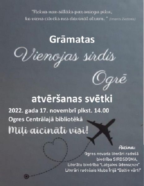 Grāmatas "Vienojas sirdis Ogrē” atvēršanas svētki
