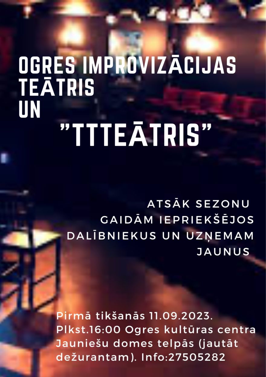 Improvizācijas teātris aicina uz pirmo tikšanos jaunajā sezonā