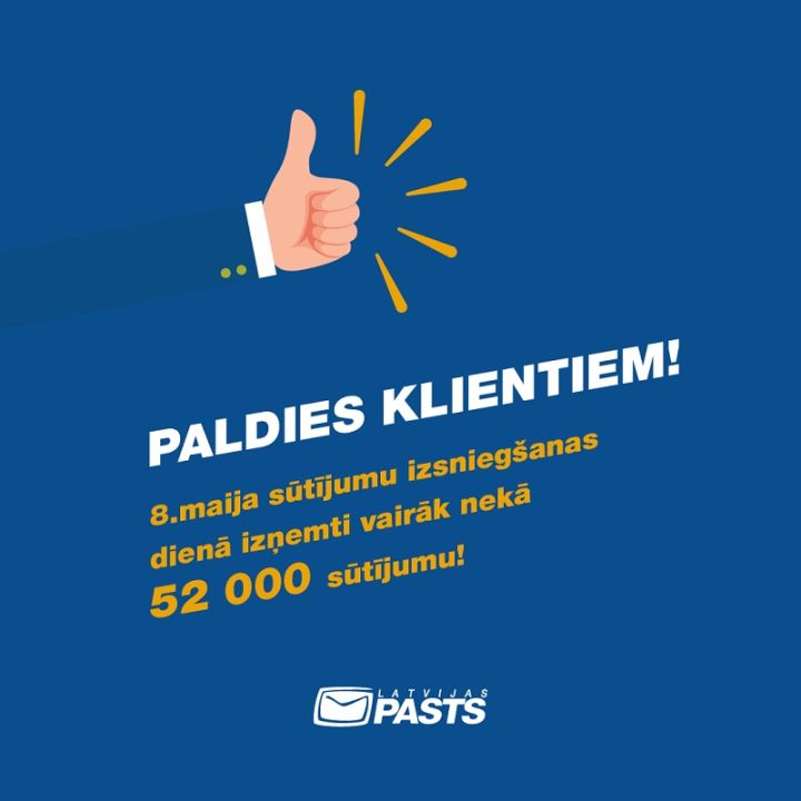 Īpaši organizētajā sūtījumu izsniegšanas dienā Ogrē izņemti 800 sūtījumi