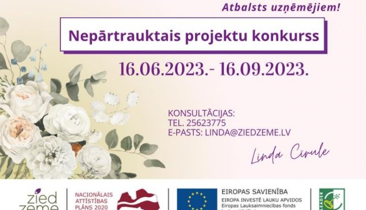 Izsludina nepārtraukto LEADER projektu iesniegumu pieņemšanas kārtu