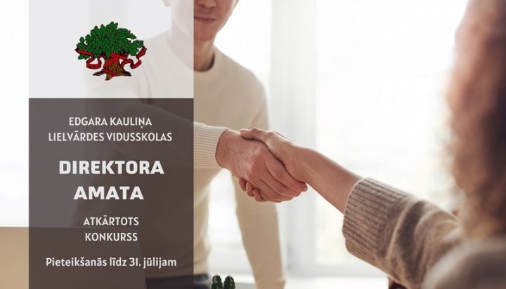 Izsludināts atkārtots konkurss uz E.Kauliņa Lielvārdes vidusskolas direktora amatu