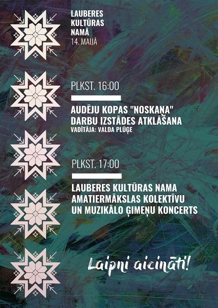 Izstādes atklāšana, amatiermākslas kolektīvu un muzikālo ģimeņu koncerts Lauberē