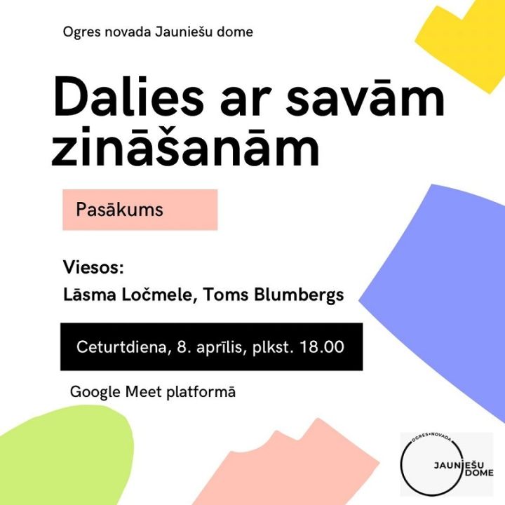 Jauniešu dome aicina uz pasākumiem aprīlī