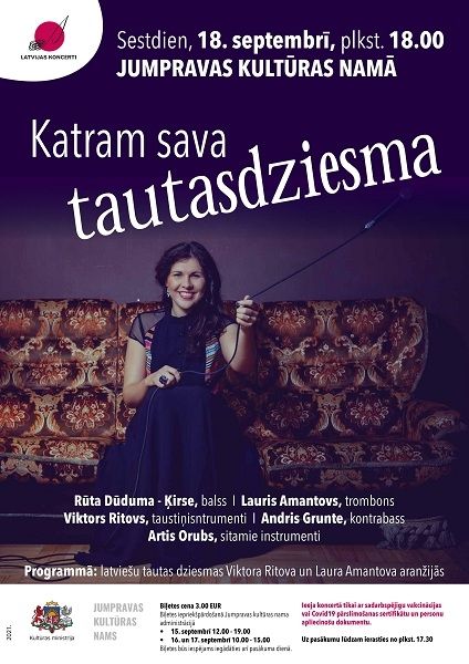 Jumpravā aicina uz koncertprogrammu "Katram sava tautasdziesma"