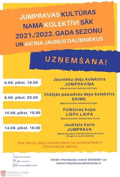 Jumpravas kultūras nama amatiermākslas kolektīvi uzņem jaunus dalībniekus