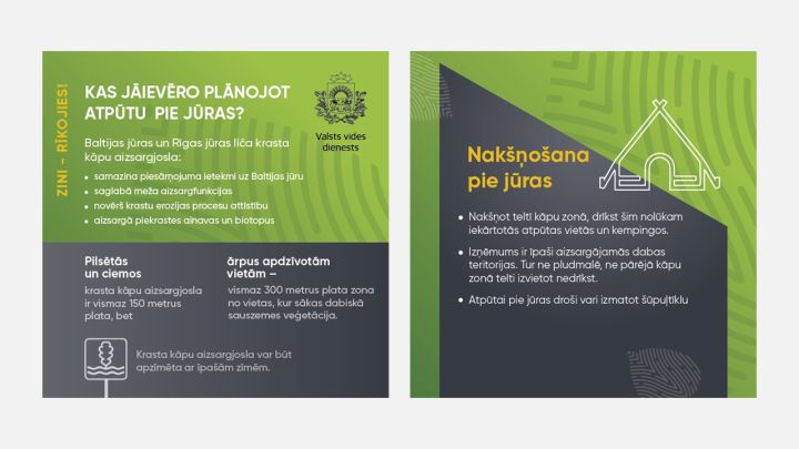 Kā īstenot dabai draudzīgu atpūtu pie jūras - skaidro Valsts vides dienests