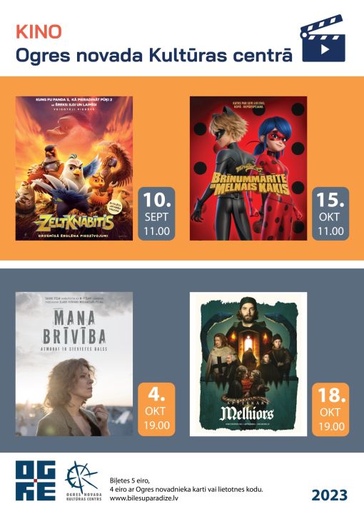 Kino seansi Ogres novada Kultūras centrā