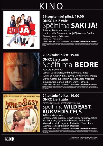 Kino vakari Ogres novada Kultūras centrā