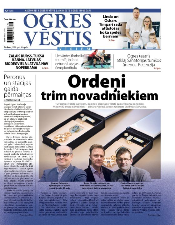 Laikraksta "Ogres Vēstis Visiem" 18. aprīļa numurā
