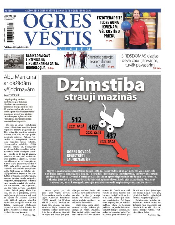 Laikraksta "Ogres Vēstis Visiem" 19. janvāra numurā
