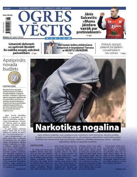 Laikraksta "Ogres Vēstis Visiem" 21. februāra numurā