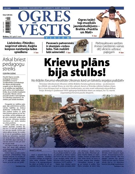 Laikraksta "Ogres Vēstis Visiem" 21. marta numurā