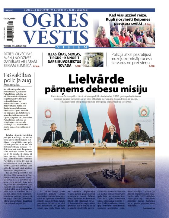 Laikraksta "Ogres Vēstis Visiem" 23. maija numurā