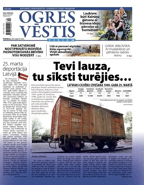 Laikraksta "Ogres Vēstis Visiem" 24. marta numurā