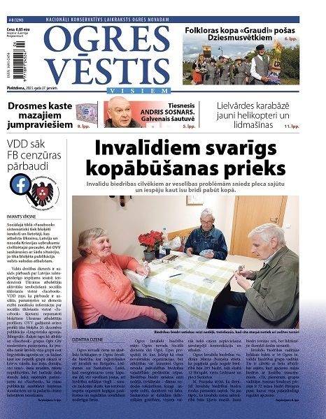 Laikraksta "Ogres Vēstis Visiem" 27. janvāra numurā