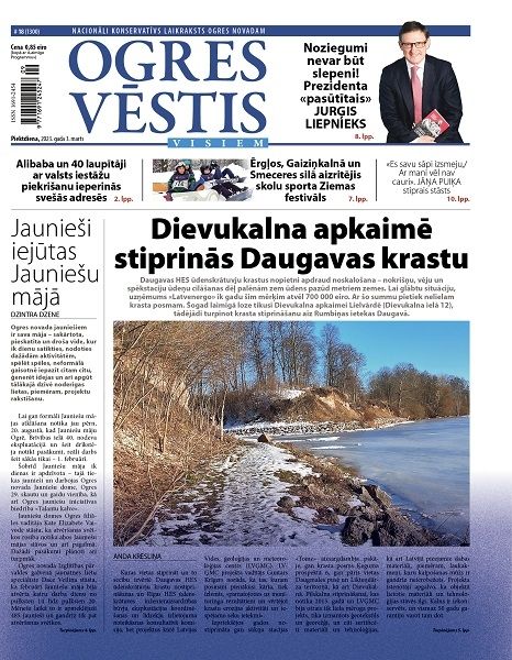 Laikraksta "Ogres Vēstis Visiem" 3. marta numurā