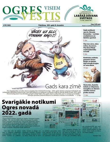 Laikraksta "Ogres Vēstis Visiem" 30. decembra numurā