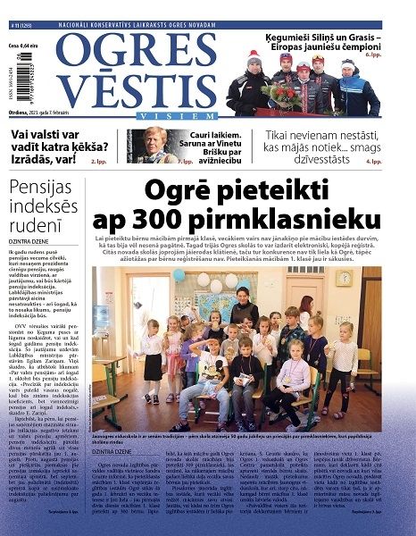 Laikraksta "Ogres Vēstis Visiem" 7. februāra numurā