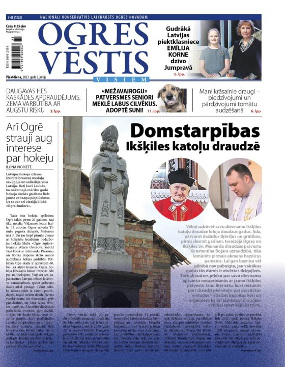 Laikraksta "Ogres Vēstis Visiem" 9. jūnija numurā