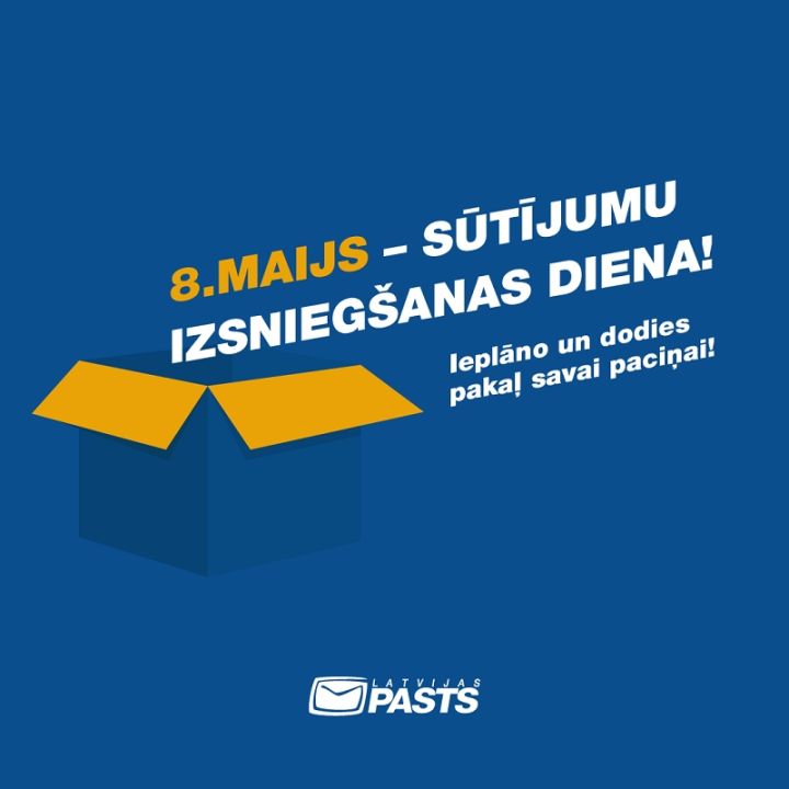 Latvijas Pasts aicina visus klientus 8.maijā izņemt savus pasta nodaļās uzkrātos sūtījumus