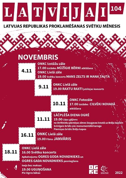 Latvijas Republikas proklamēšanas svētku mēnesis Ogrē