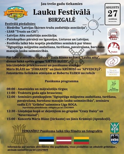 Lauku festivāls, tirgus Birzgalē