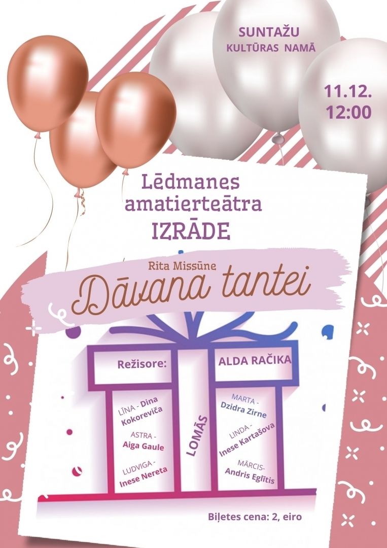 Lēdmanes un Ķeipenes amatierteātru izrādes  Suntažos