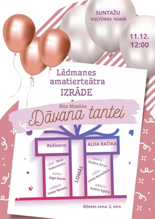 Lēdmanes un Ķeipenes amatierteātru izrādes  Suntažos