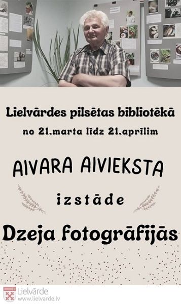 Lielvārdes pilsētas bibliotēkā  Aivara Aivieksta izstāde