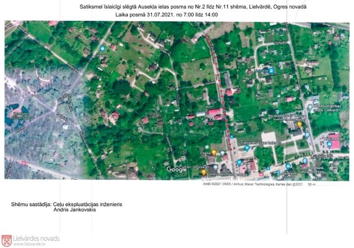 Lielvārdes pilsētas svētku laikā būs izmaiņas transporta kustībā