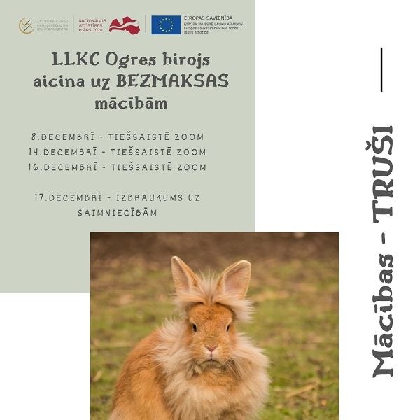 LLKC Ogres birojs aicina uz bezmaksas mācībām