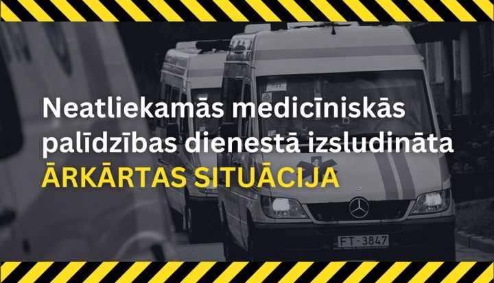 Neatliekamās medicīniskās palīdzības dienestā izsludina ārkārtas situāciju