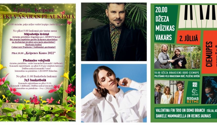 Nedēļas nogalē dažādi koncerti, svētki Ķeipenē un izklaides AB parkā