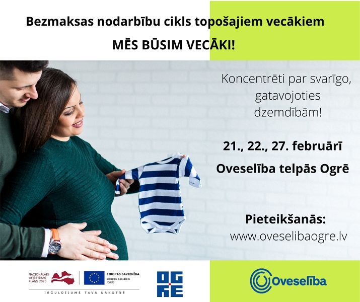 Nodarbību cikls februārī "Mēs būsim vecāki"