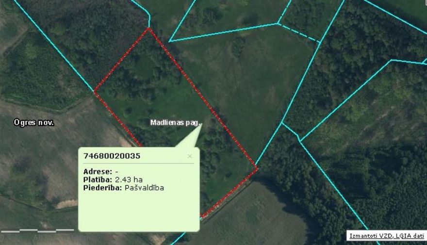 Nomas tiesību izsole pašvaldības īpašumam ar nosaukumu "Pakrastiņi"
