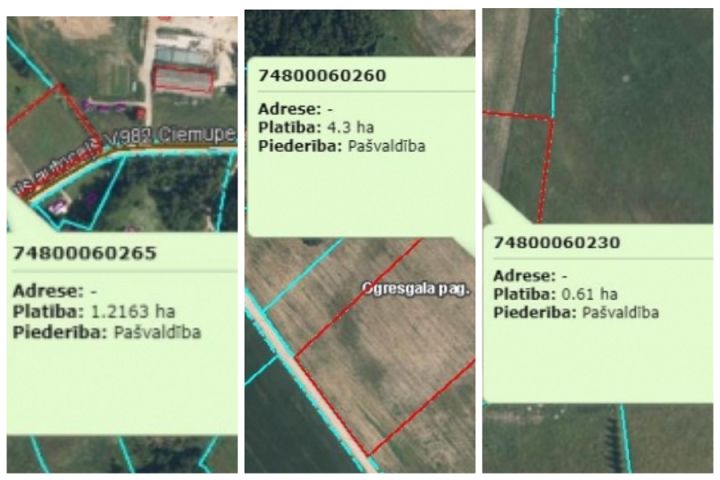 Nomas tiesību rakstiska izsole trīs pašvaldības īpašumiem Ogresgala pagastā