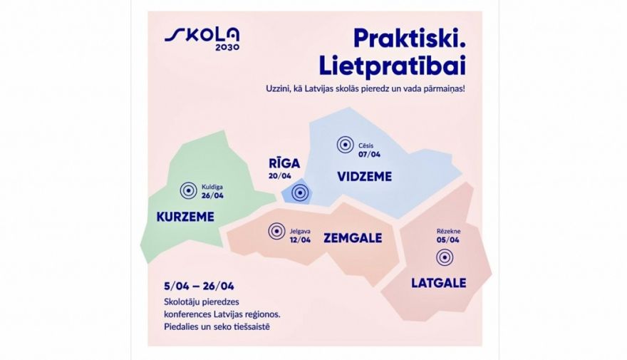 Norisinājusies Skola 2030 reģionālā skolotāju pieredzes konference "Praktiski. Lietpratībai. Vidzeme."