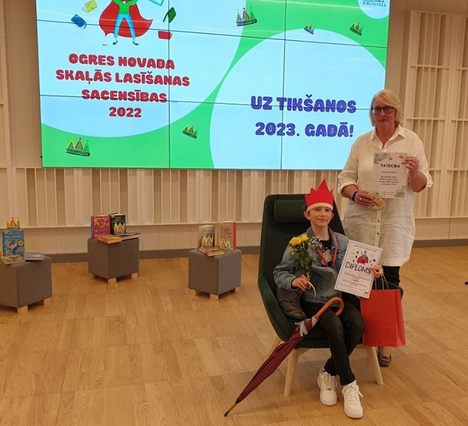 Noskaidrots labākais skaļais lasītājs Ogres novadā – Ričards Jansons