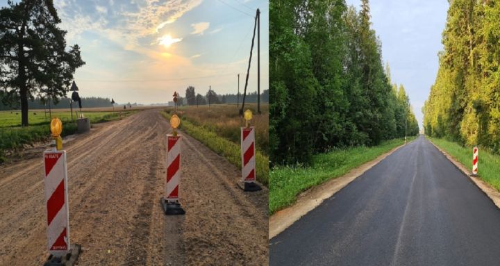 Notiek remontdarbi uz vietējā autoceļa Ogre- Jugla