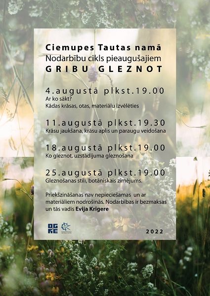 Notiks gleznošanas nodarbību cikls pieaugušajiem GRIBU GLEZNOT