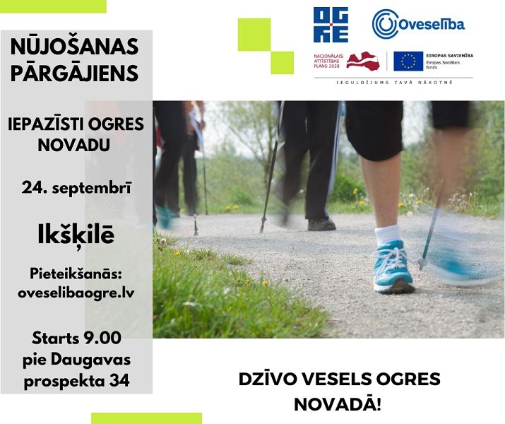 Nūjošanas pārgājiens "Iepazīsti Ogres novadu" Ikšķilē