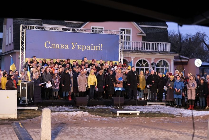 Ogrē aizvadīta atbalsta manifestācija Ukrainai