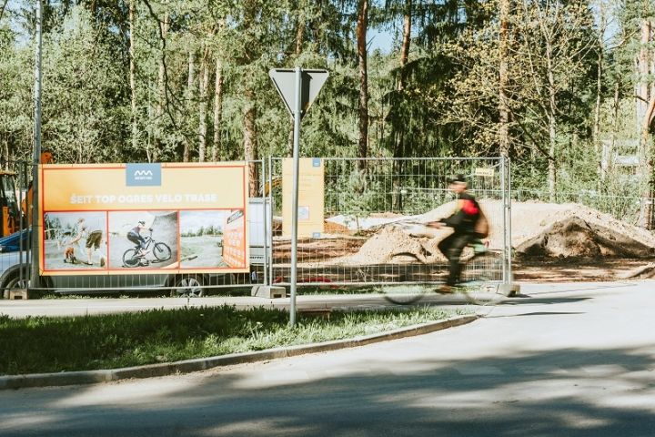 Ogrē būvē modernu velo trasi