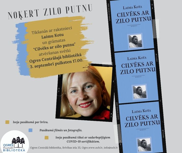 Ogres Centrālā bibliotēka aicina uz tikšanos ar rakstnieci Laimu Kotu